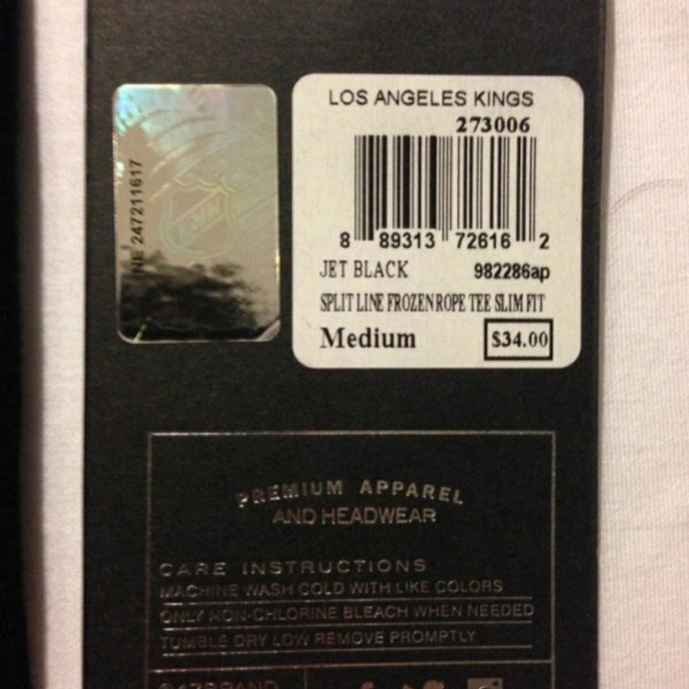 47 Brand Men's Medium Black LA Kings Shirt - Picture 3 of 3